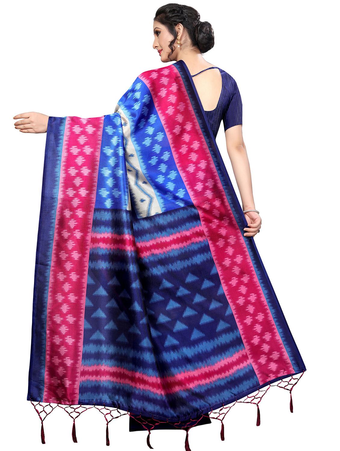 ikat printed saree - 16434650 - Standard Image - 1