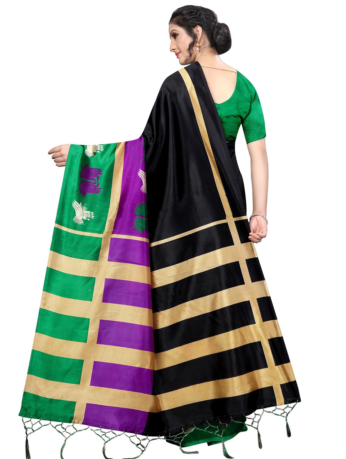 kalamkari printed bhagalpuri saree with blouse - 16436638 -  Standard Image - 1