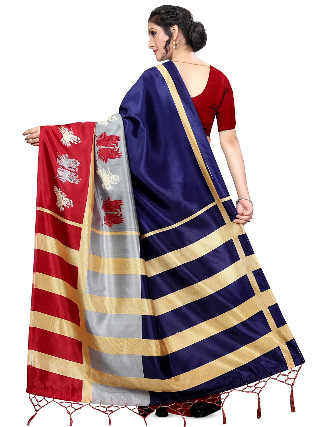 kalamkari printed bhagalpuri saree with blouse - 16436641 -  Standard Image - 1