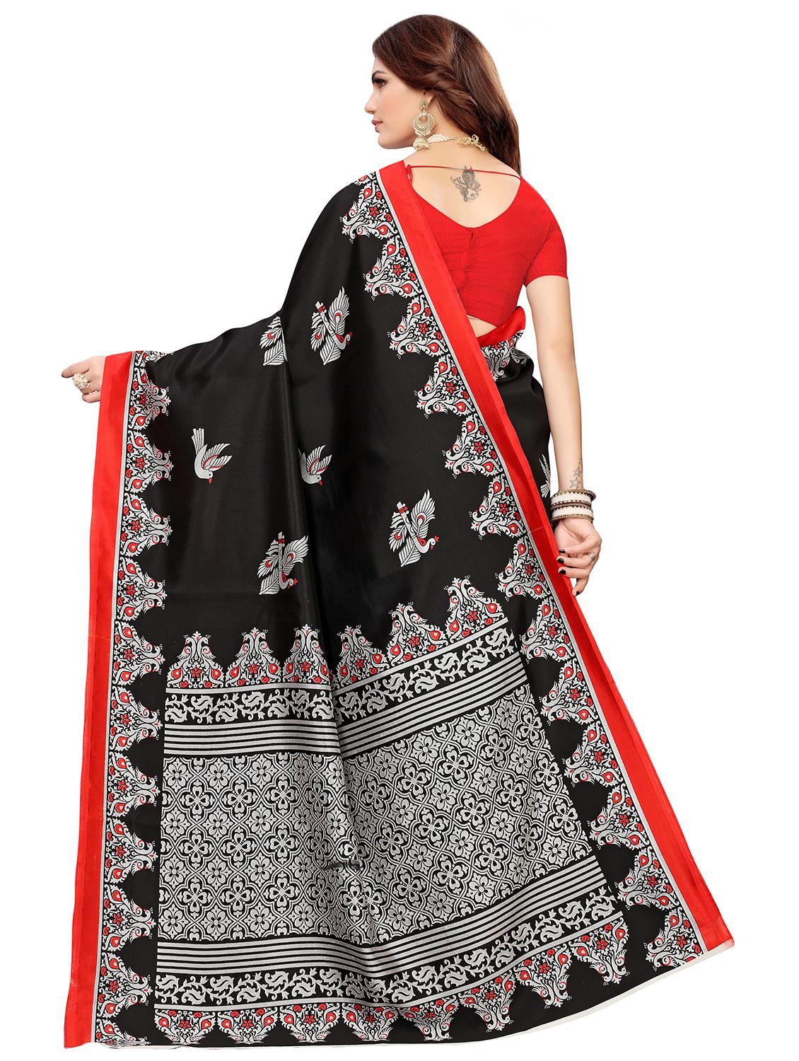 conversational printed bhagalpuri saree with blouse - 16436662 -  Standard Image - 1