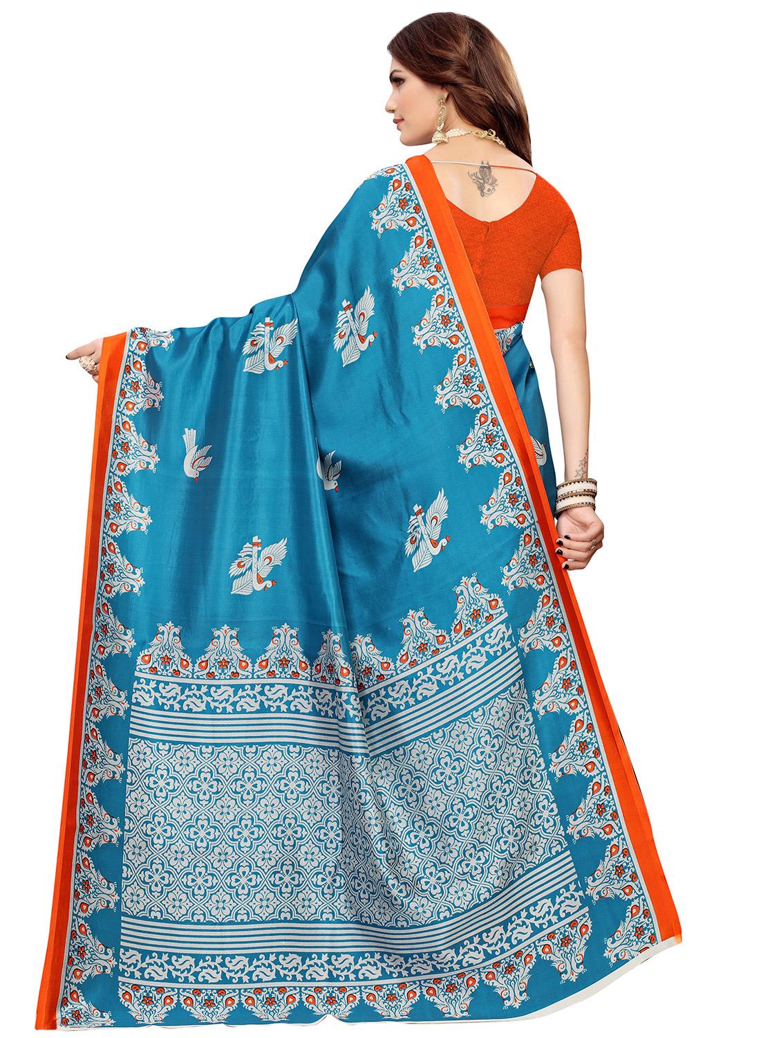 conversational printed bhagalpuri saree with blouse - 16436663 -  Standard Image - 1