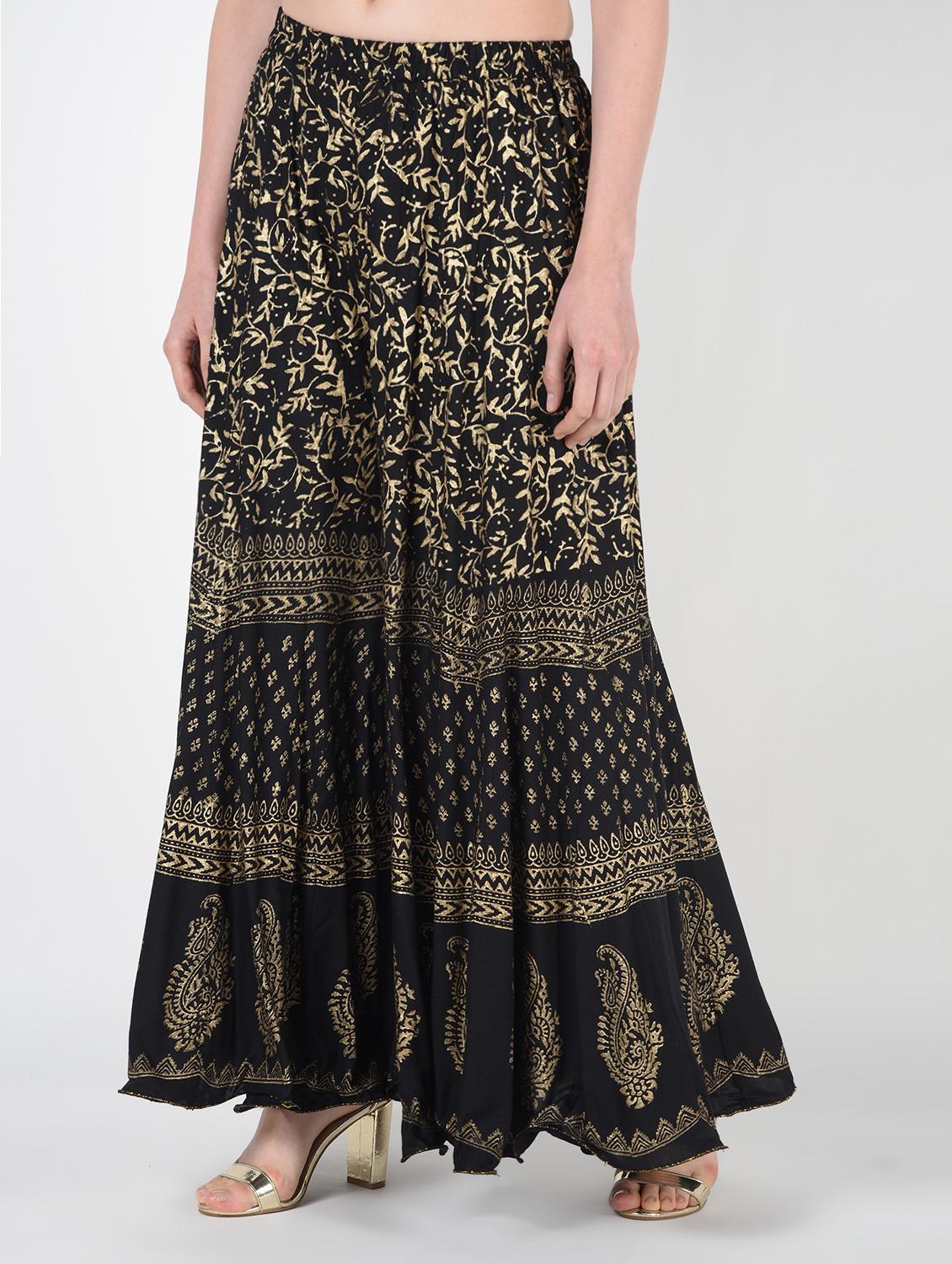 block printed flared palazzo - 16438507 -  Standard Image - 1
