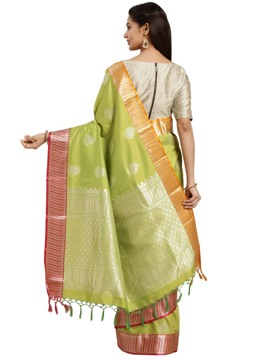 Floral Kanjivaram Saree With Blouse