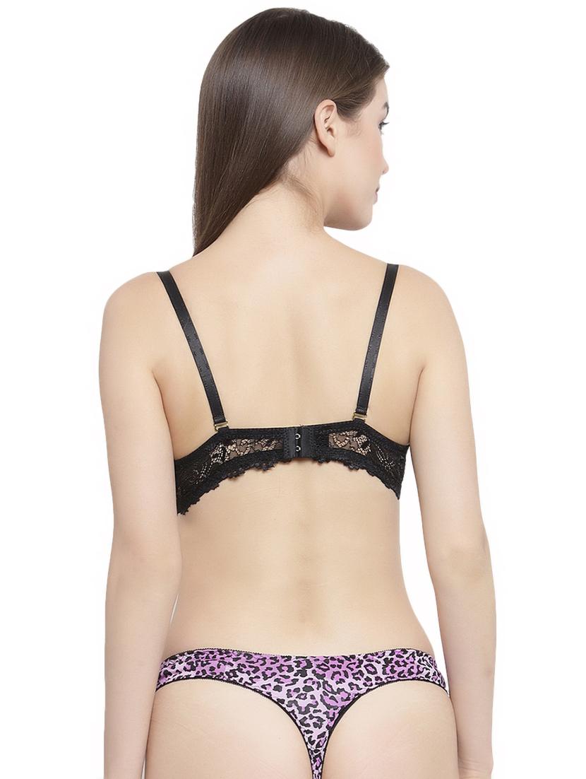 animal printed t-shirt bra and panty set  - 16439487 -  Standard Image - 1