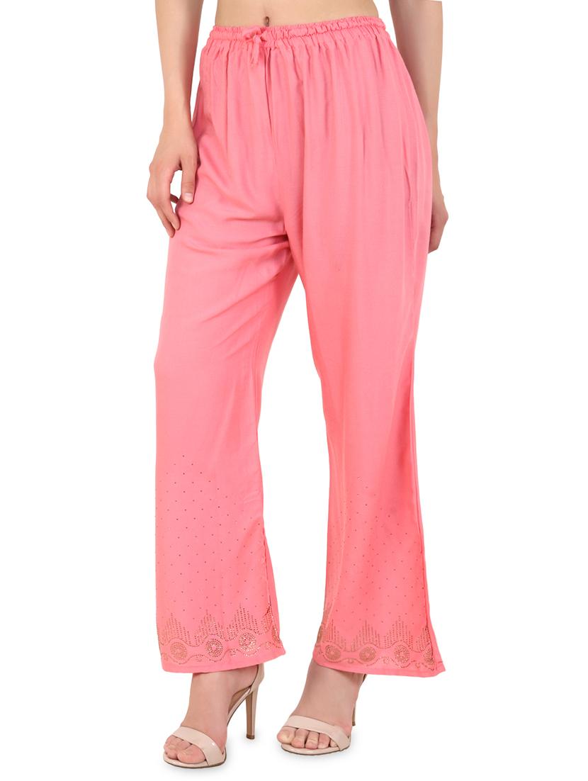 embellished flared palazzo - 16440739 -  Standard Image - 1