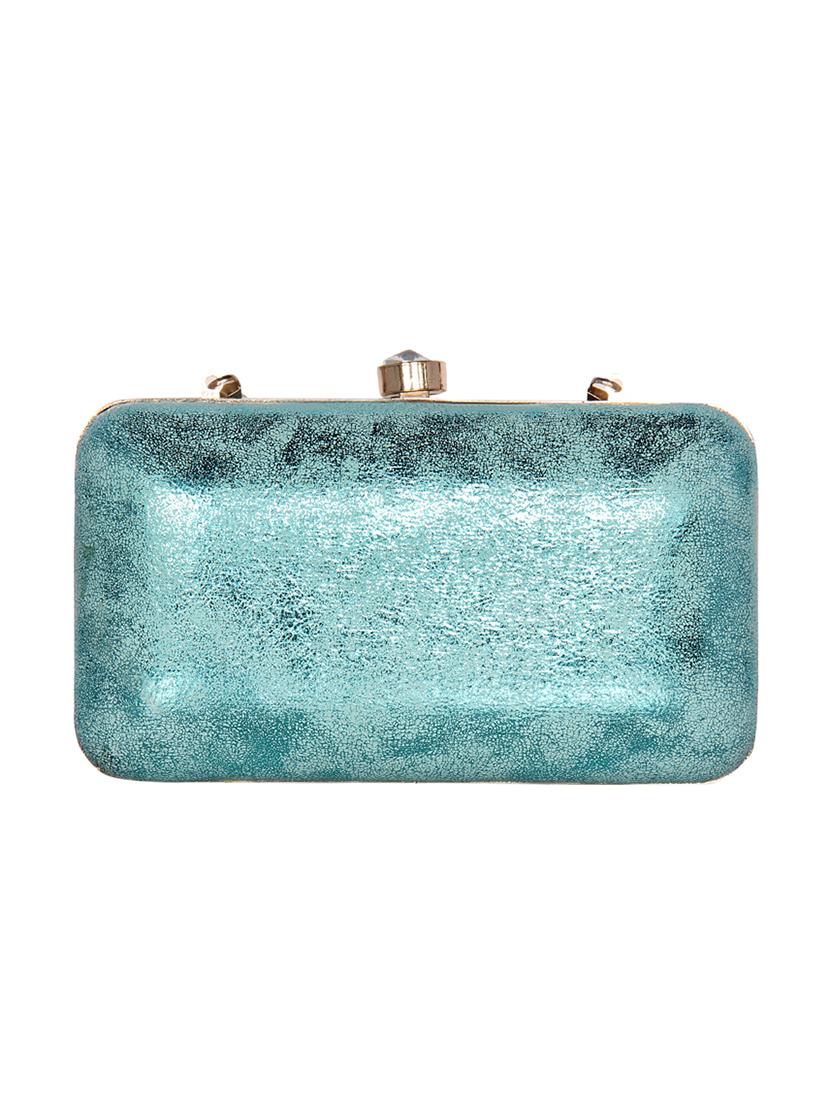 green  leatherette (pu) box clutch - 16440948 -  Standard Image - 1