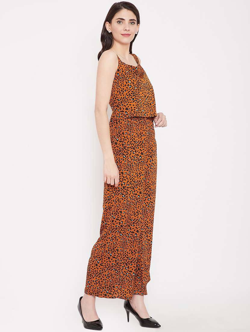 animal printed full leg jumpsuit - 16442013 -  Standard Image - 1