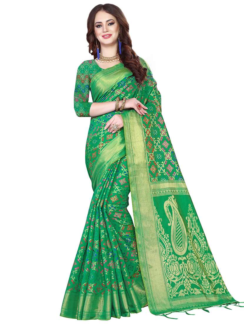 self-design woven saree with blouse