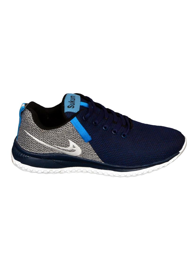 sukun blue mesh lace up sport shoes - 16445080 - Standard Image - 1