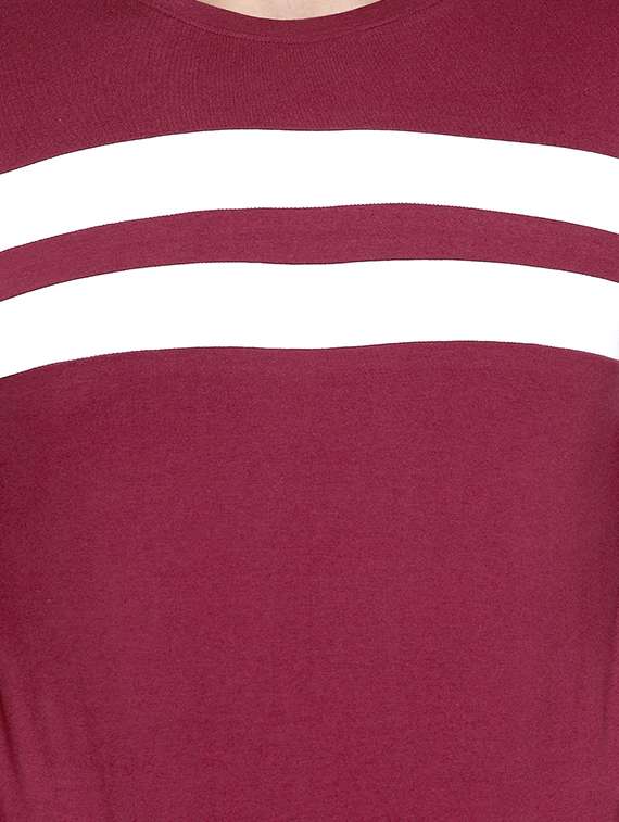 maroon striped t-shirt - 16445111 -  Standard Image - 4