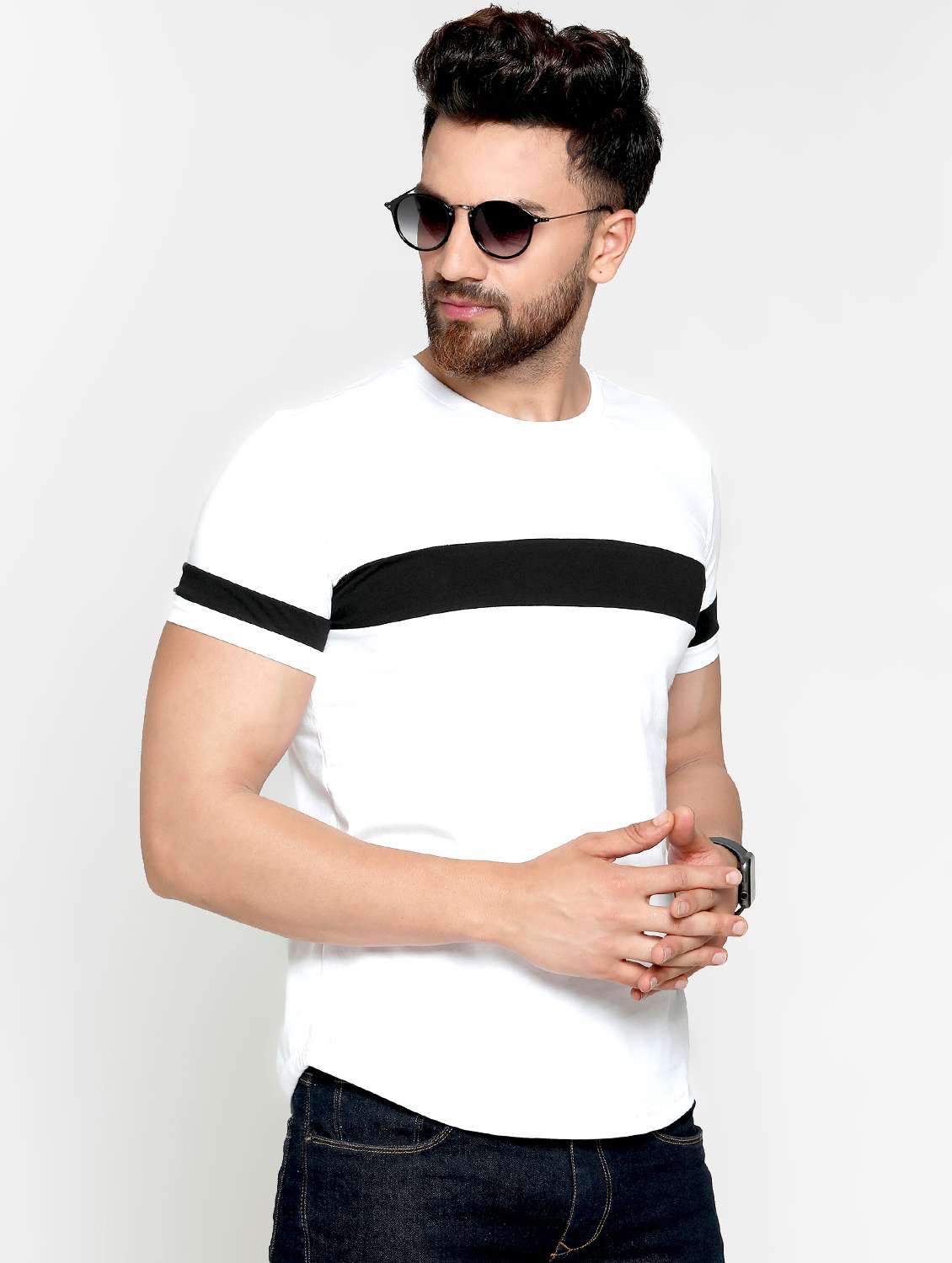 white striped t-shirt - 16445129 -  Standard Image - 1