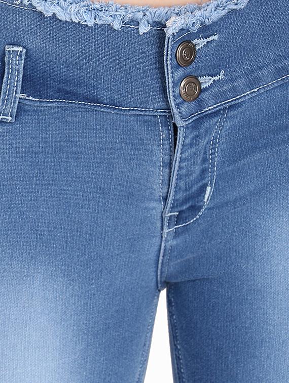 frayed hem distressed capri - 16445177 - Standard Image - 4