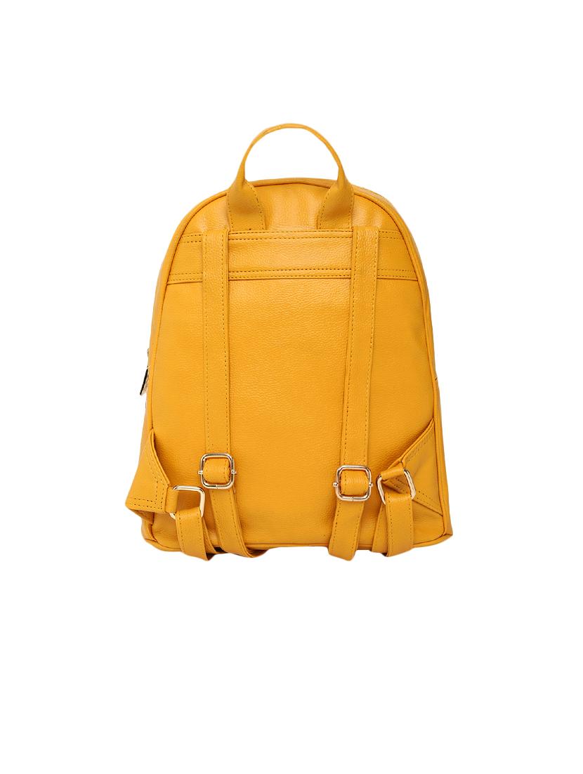 yellow leatherette (pu) regular backpack - 16447145 - Standard Image - 1