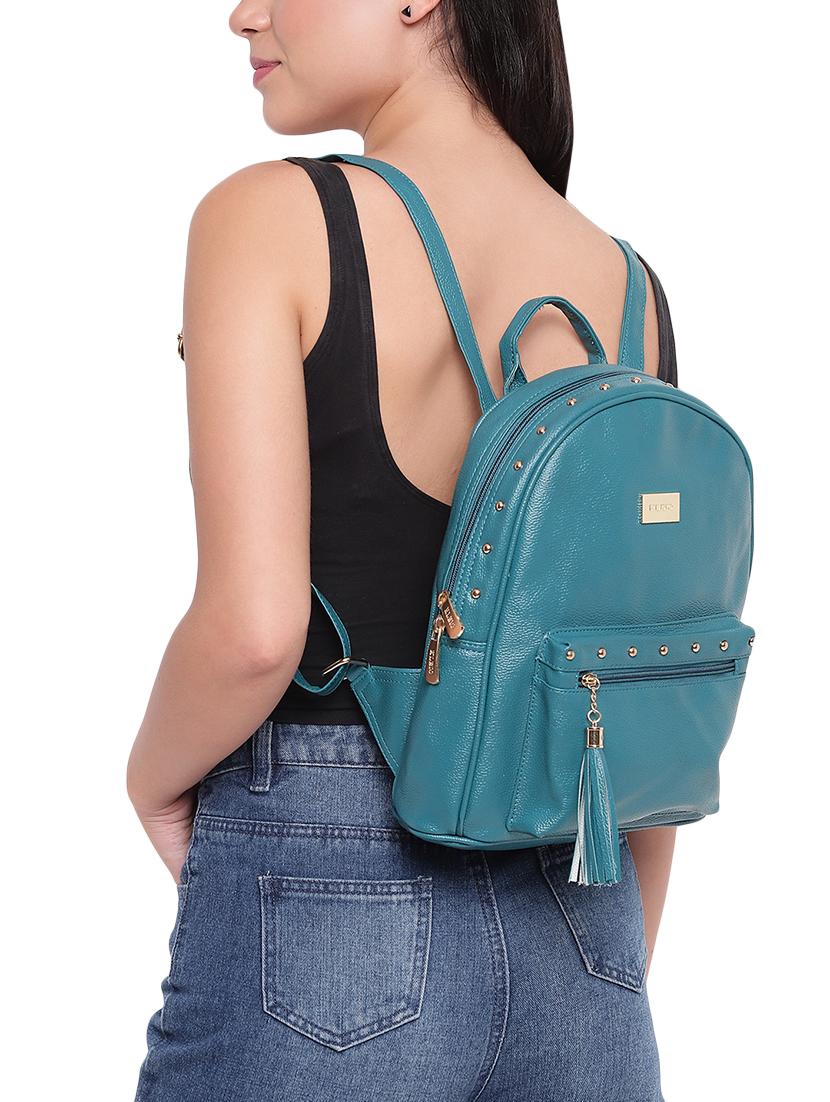 green leatherette (pu) regular backpack - 16447146 - Standard Image - 4