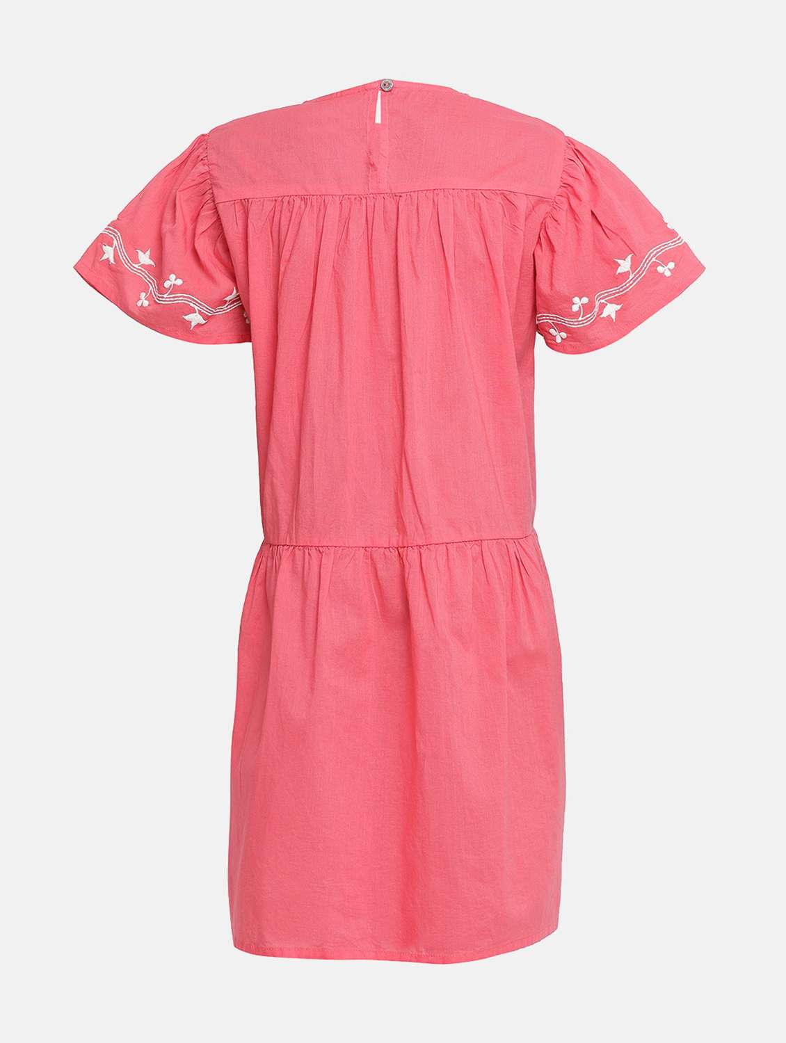 key hole back floral embroidered dress - 16448972 - Standard Image - 1