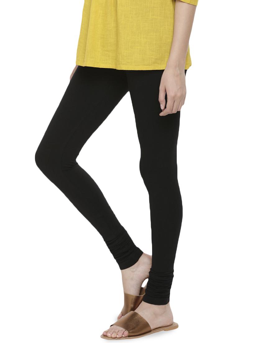 black solid churidar - 16449103 - Standard Image - 1