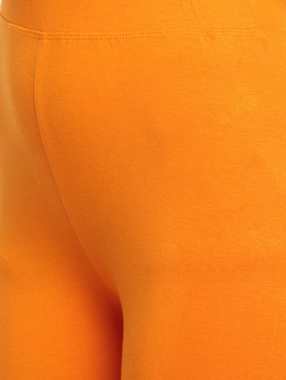 orange solid full length leggings - 16449119 - Standard Image - 4