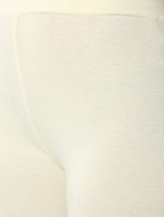 white solid full length leggings - 16449121 - Standard Image - 4