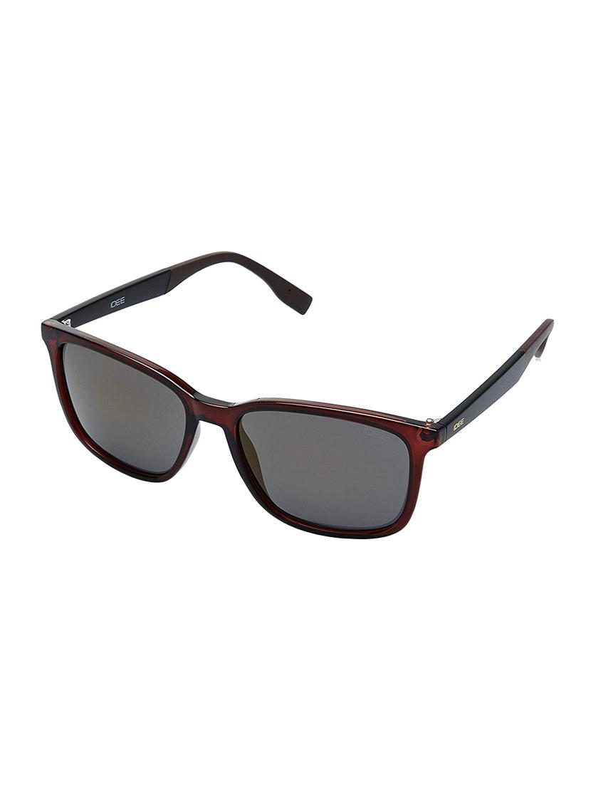 idee mirrored rectangle unisex sunglasses - (ids2395c3sg|55|gold mirror-smoke color) - 16450028 - Standard Image - 1