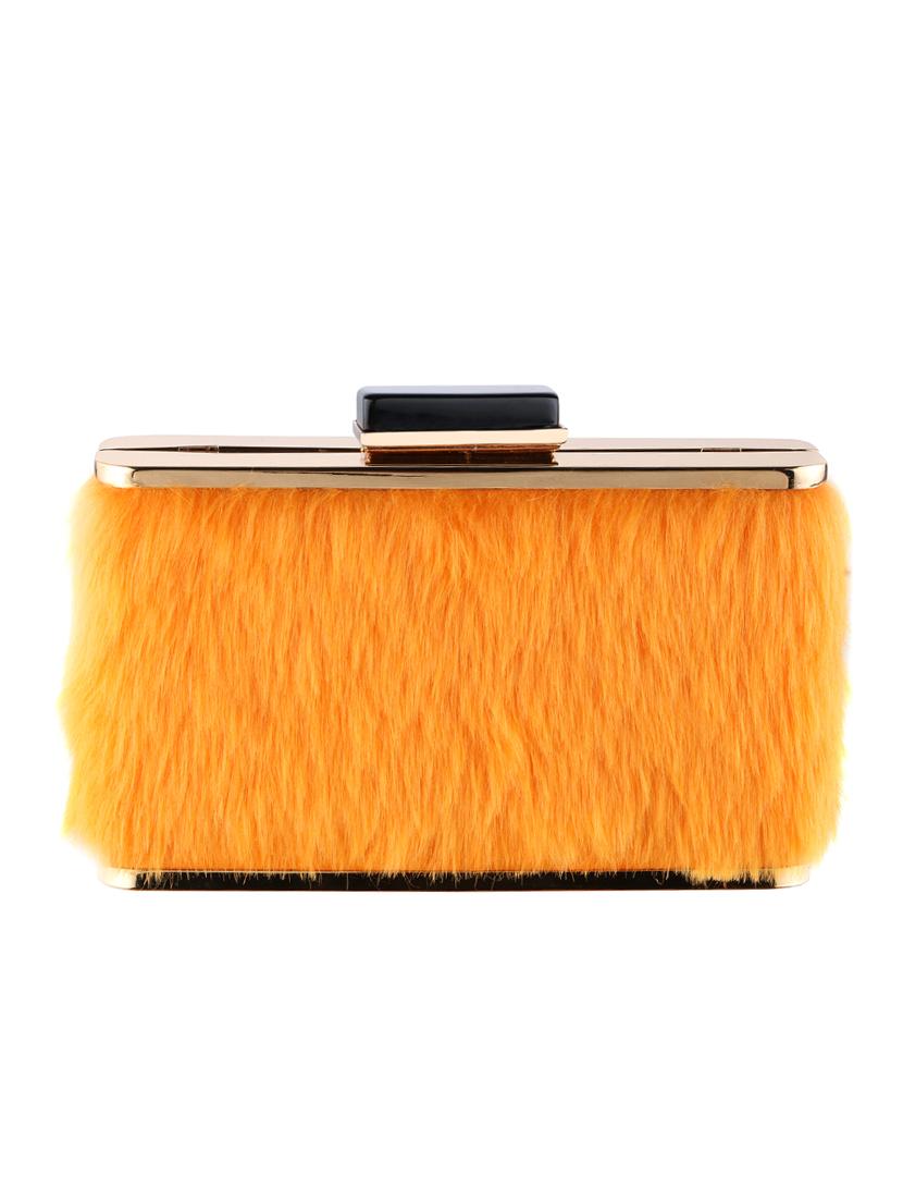orange metal regular clutch - 16450140 - Standard Image - 1