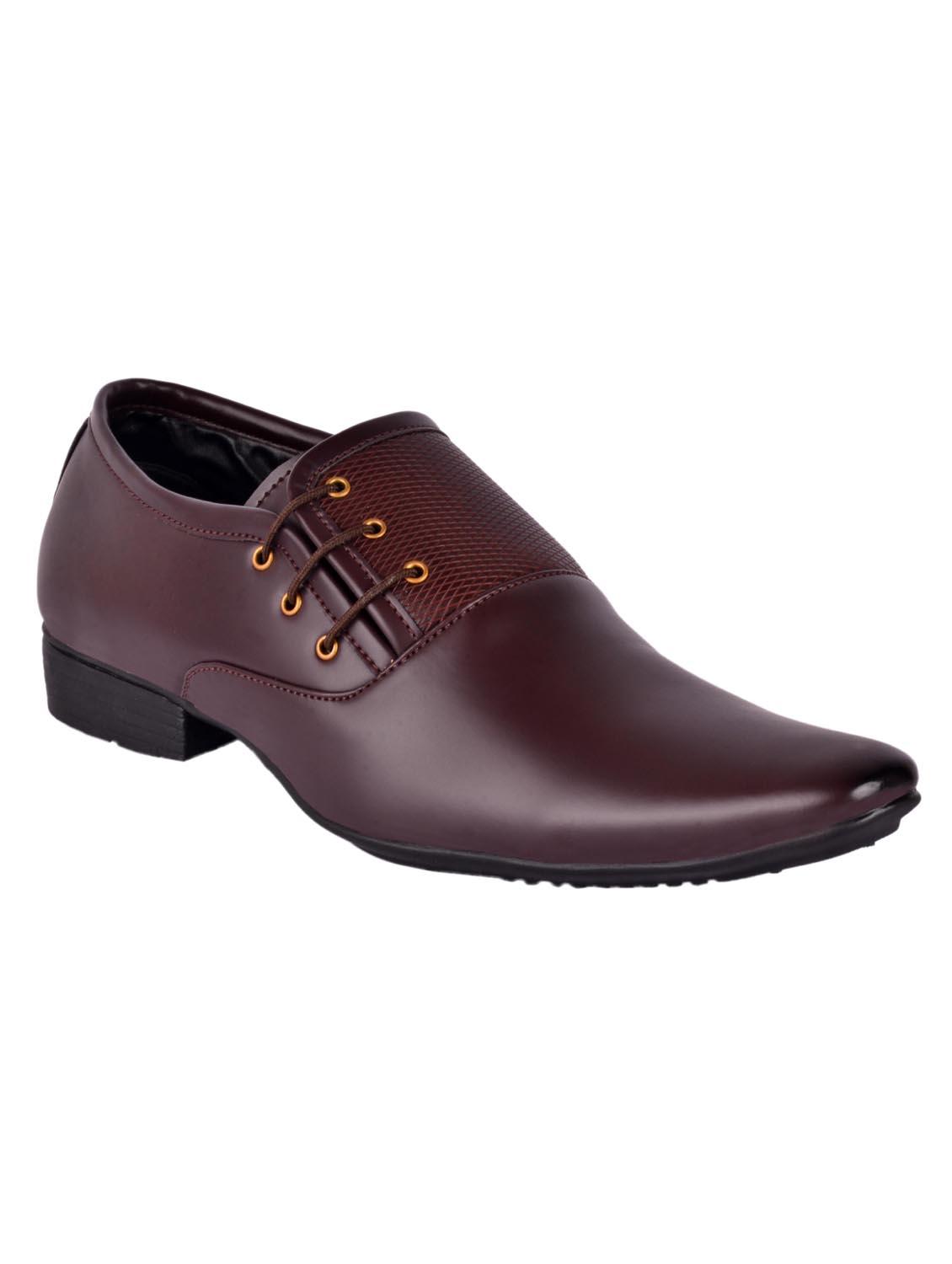 aadi brown leatherette slip ons - 16450464 -  Zoom Image - 0