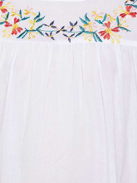 lace detail floral embroidered dress - 16450503 -  Standard Image - 4