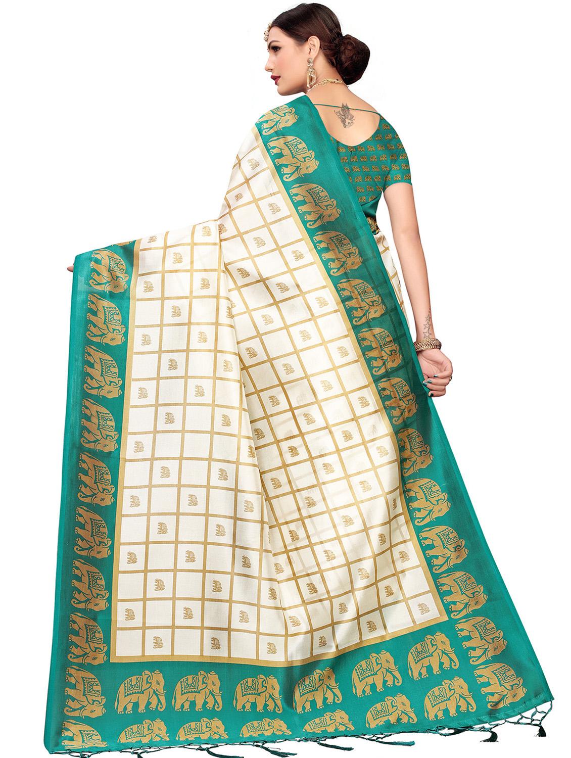 green art silk mysore saree with blouse - 16451853 - Standard Image - 1