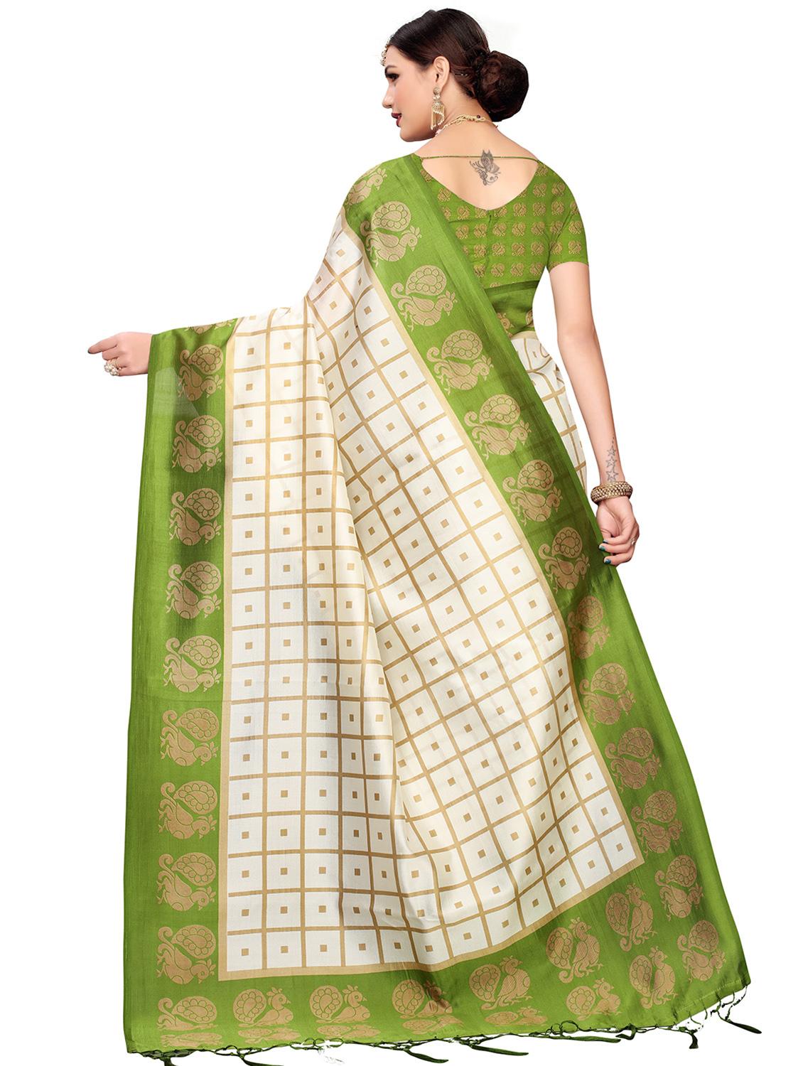 green art silk mysore saree with blouse - 16457264 - Standard Image - 1