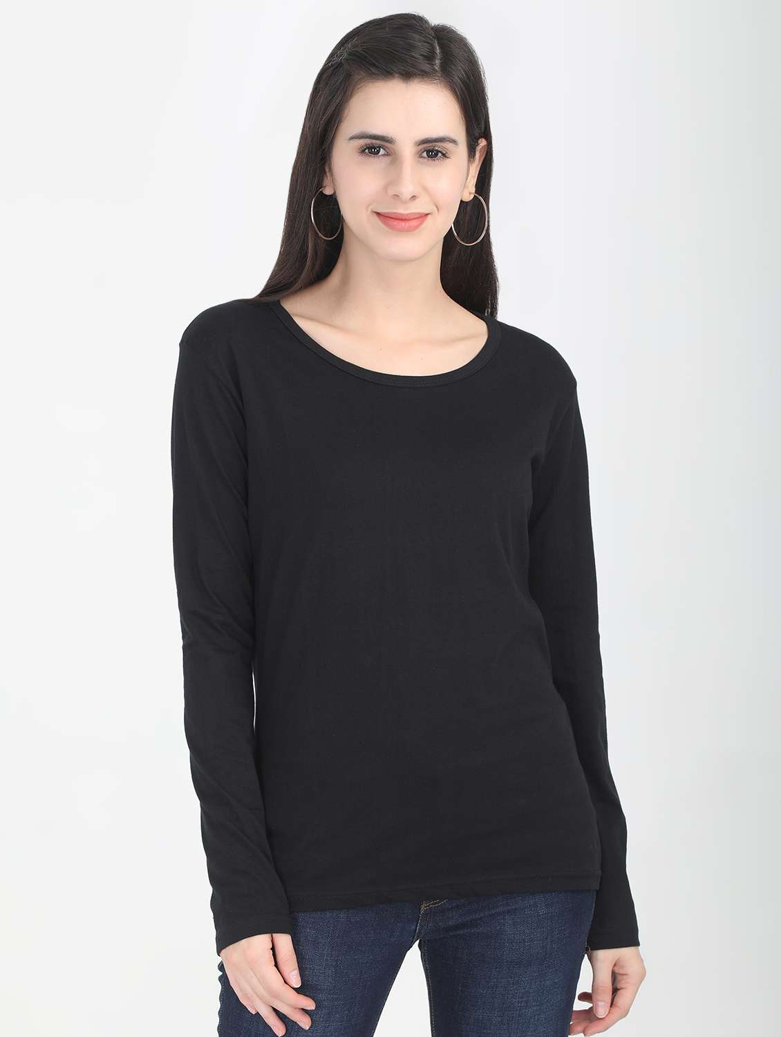 round neck long sleeved tee