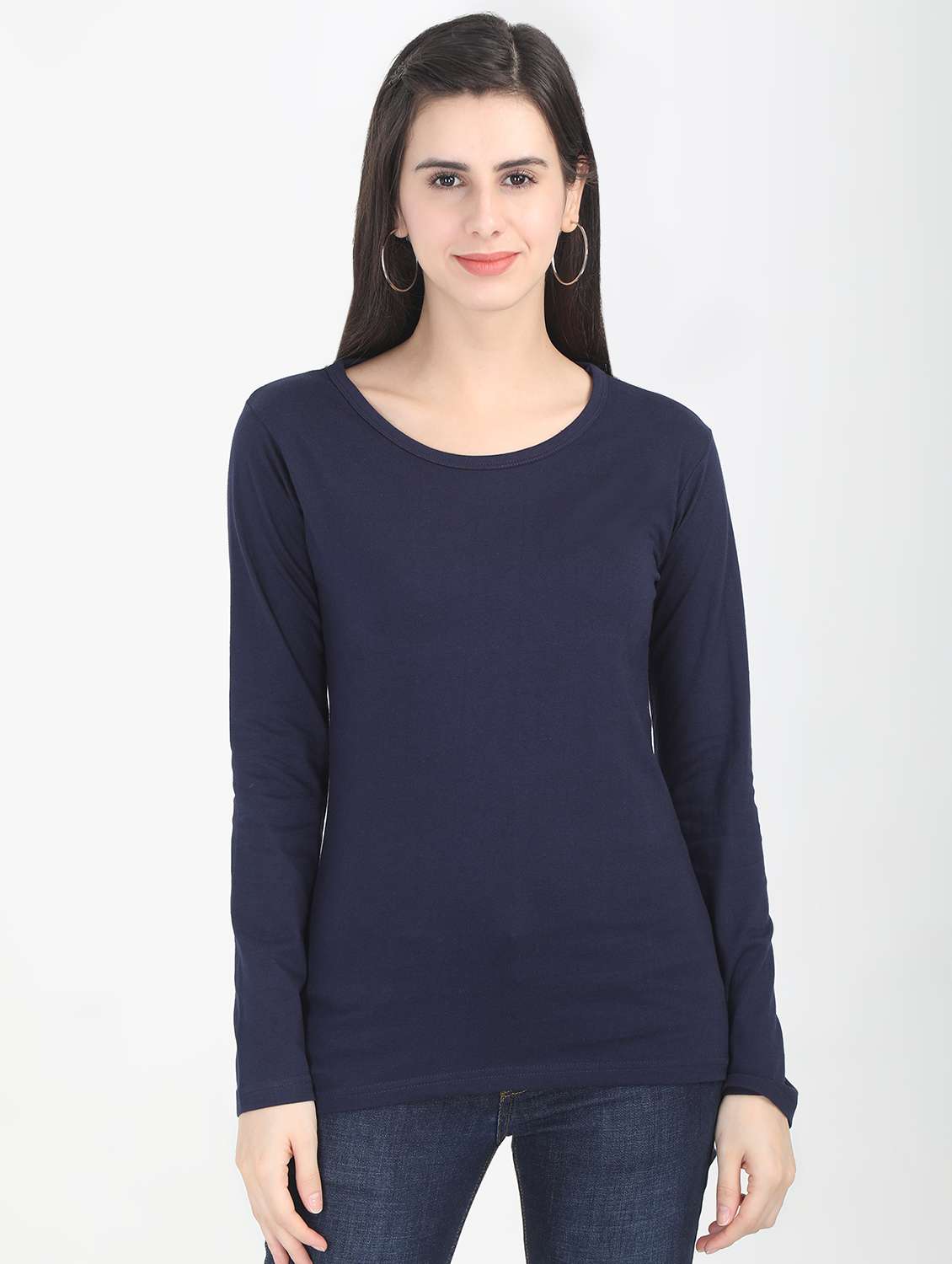 round neck long sleeved tee