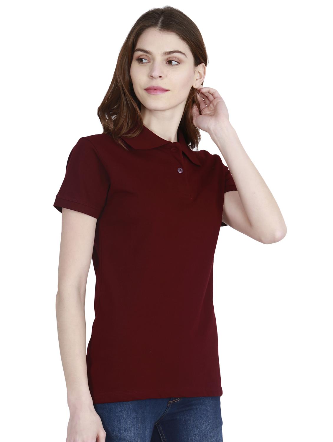 solid polo neck tee - 16457909 - Standard Image - 1
