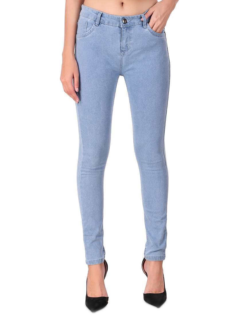 women's plain slim fit jeans