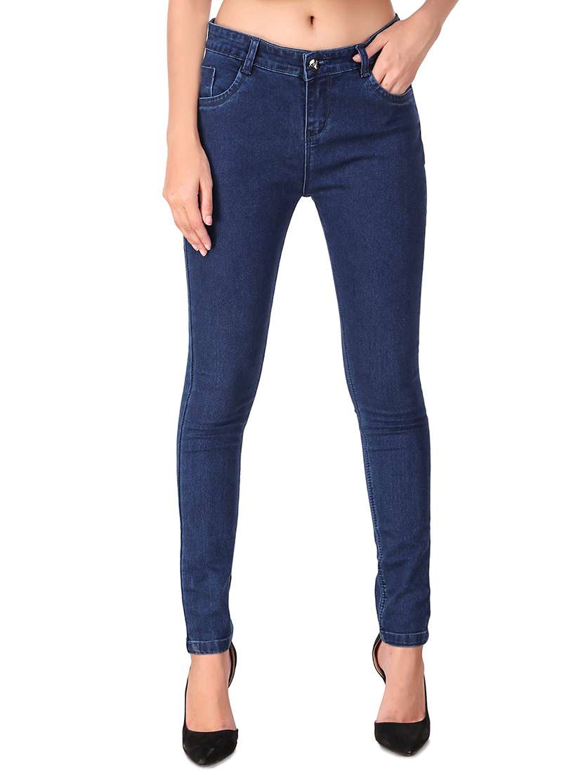 women's plain slim fit jeans