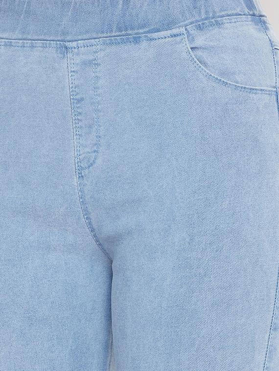distressed detail solid jeggings - 16459041 - Standard Image - 4