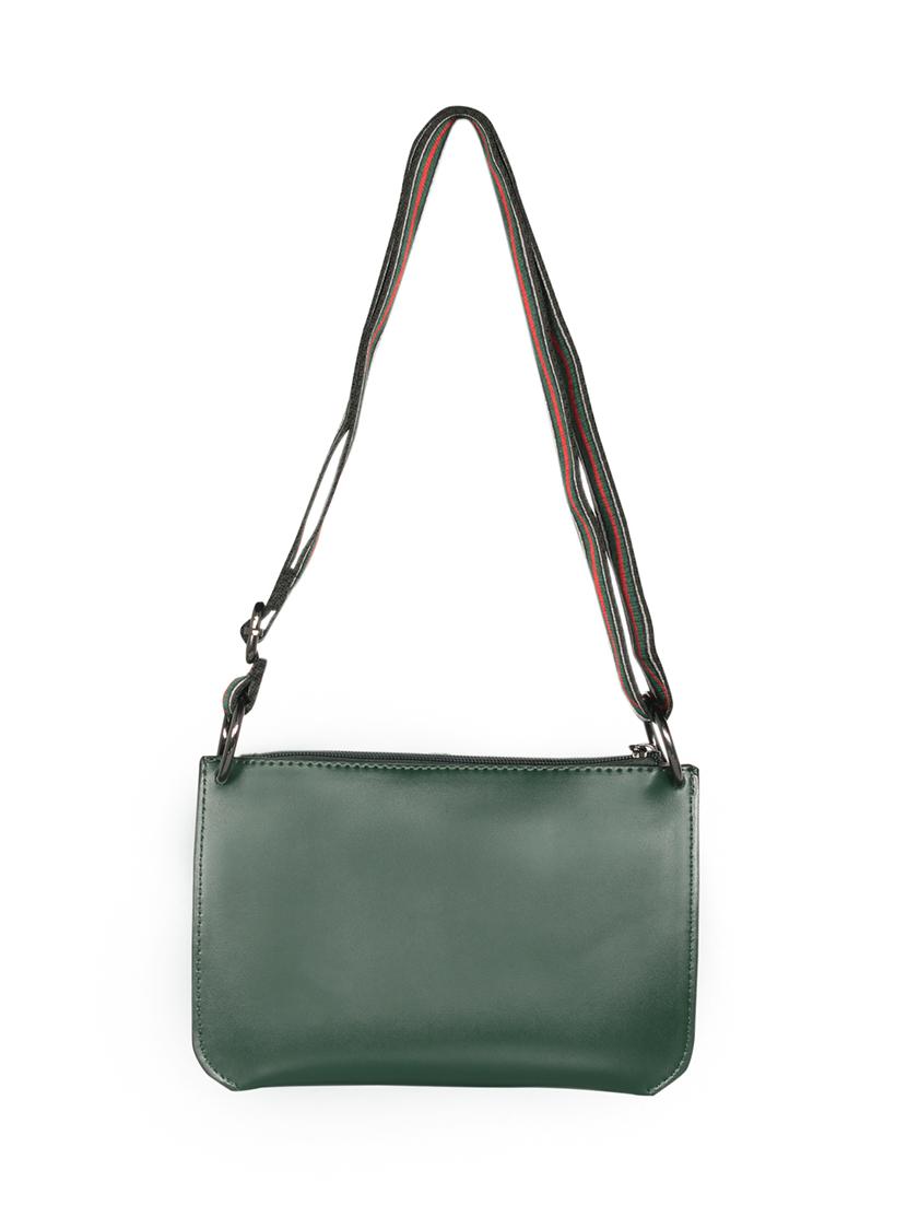 green leatherette (pu) regular sling bag - 16459464 -  Standard Image - 1