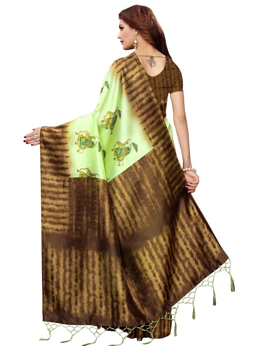 conversational printed saree with blouse - 16460011 - Standard Image - 1