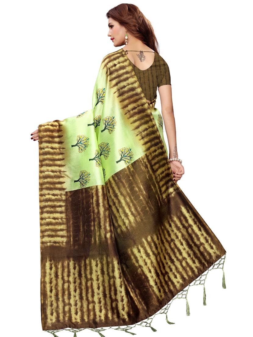 motifs printed saree with blouse - 16460031 - Standard Image - 1