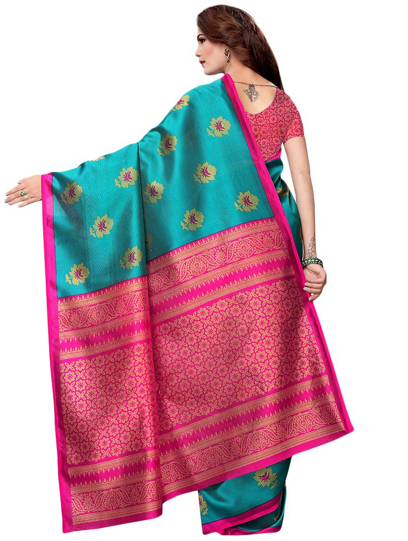 floral printed saree with blouse - 16460181 -  Standard Image - 1