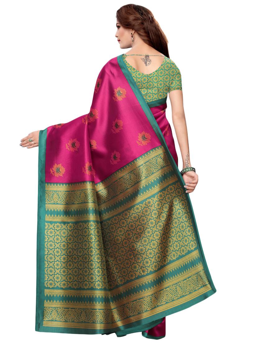 floral printed saree with blouse - 16460182 -  Standard Image - 1