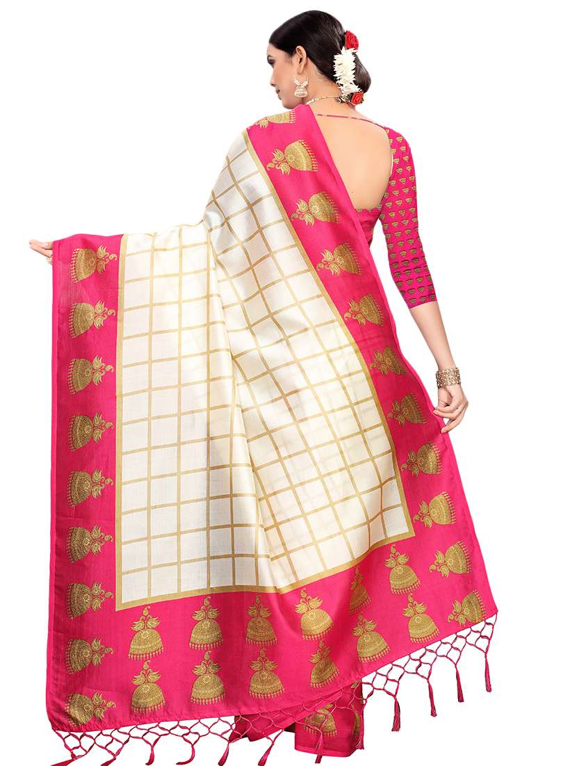 conversational printed saree with blouse - 16460184 -  Standard Image - 1