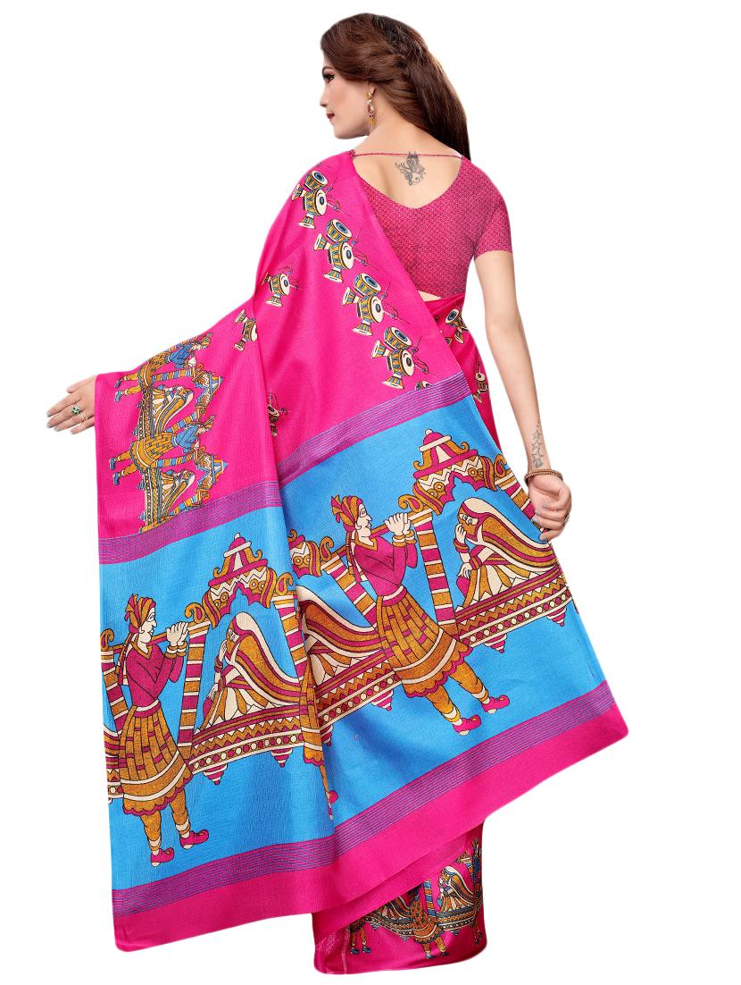 conversational printed saree with blouse - 16460216 -  Standard Image - 1