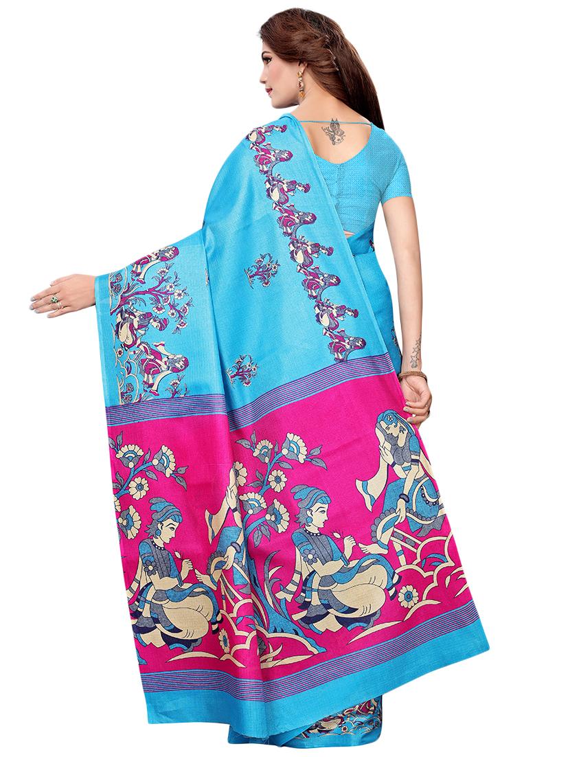 conversational printed saree with blouse - 16460222 -  Standard Image - 1