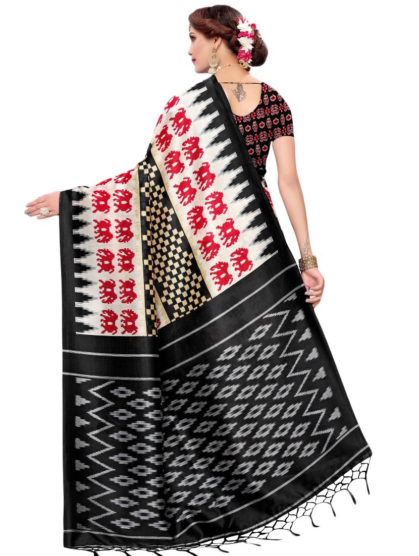 conversational printed saree with blouse - 16460274 -  Standard Image - 1