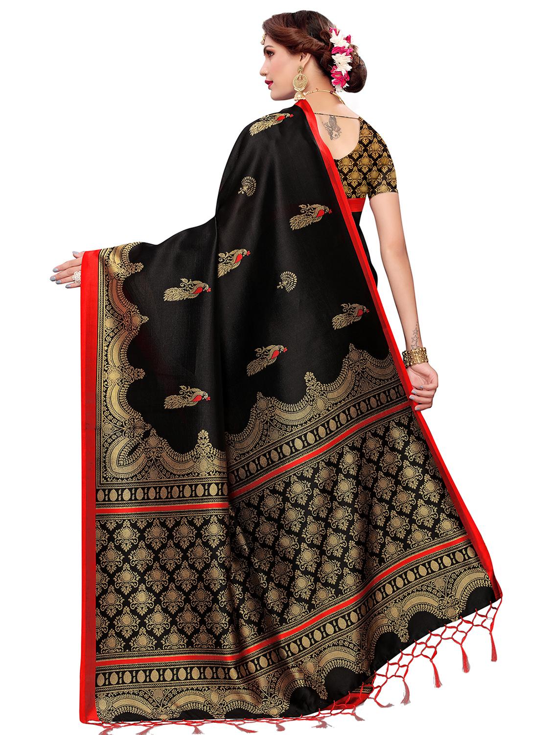 conversational printed saree with blouse - 16460281 -  Standard Image - 1