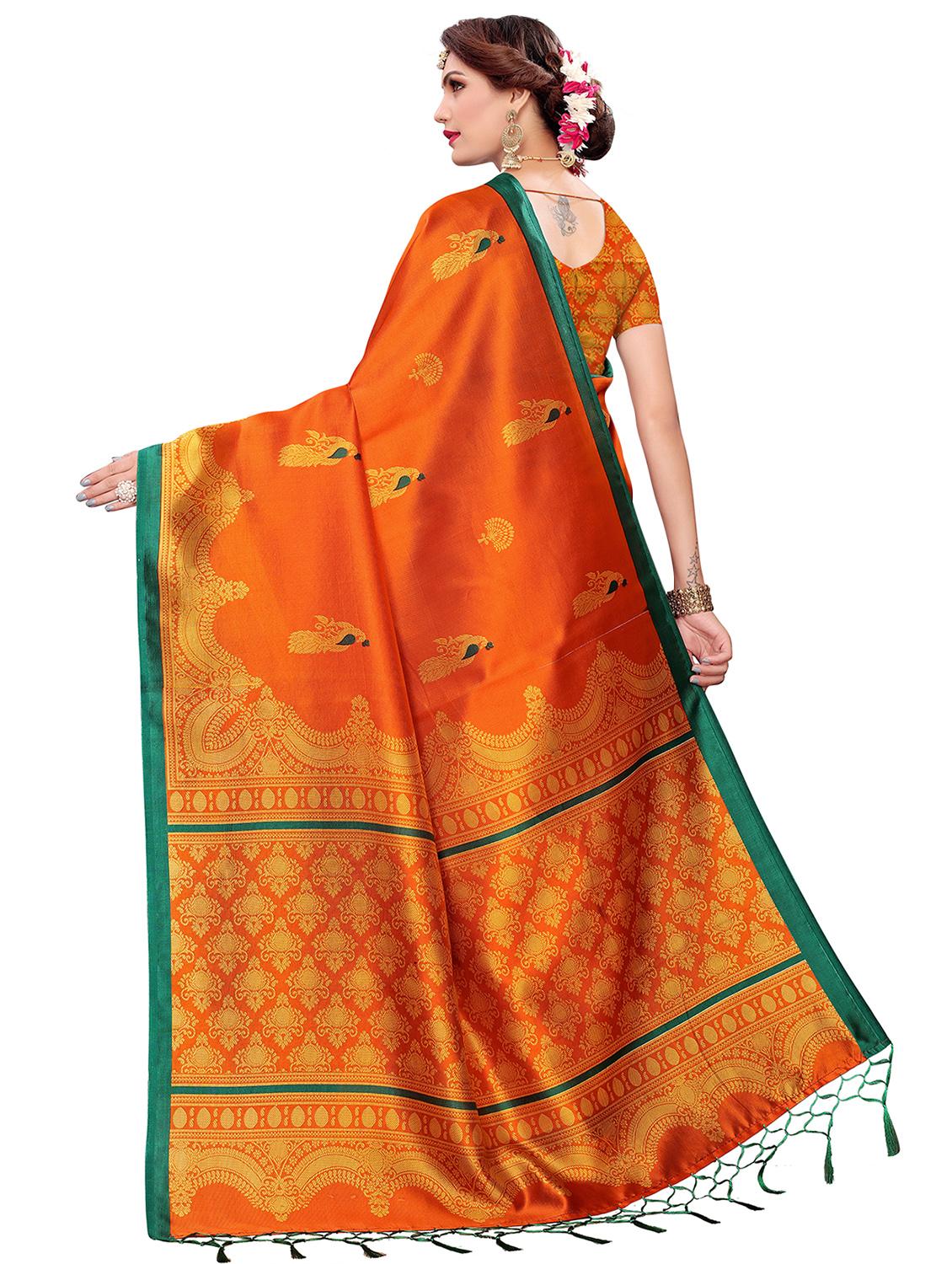 kalamkari printed saree with blouse - 16460286 -  Standard Image - 1