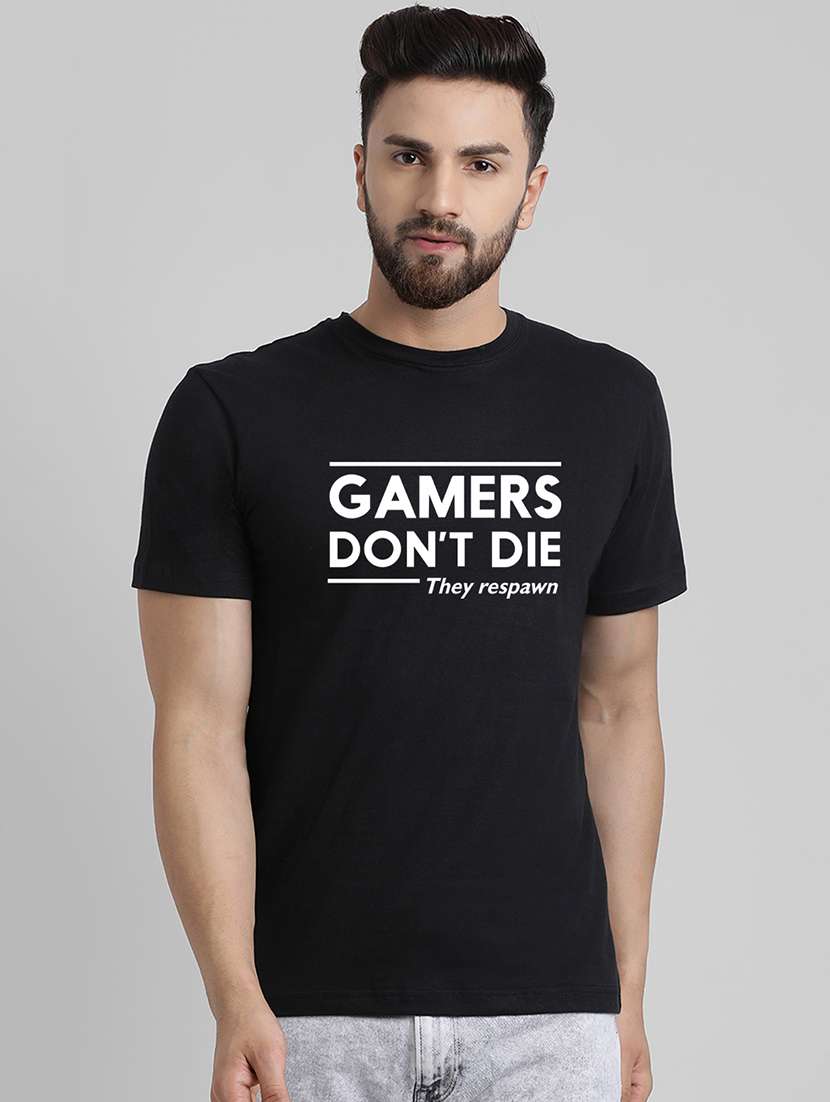 black typographic chest print t-shirt