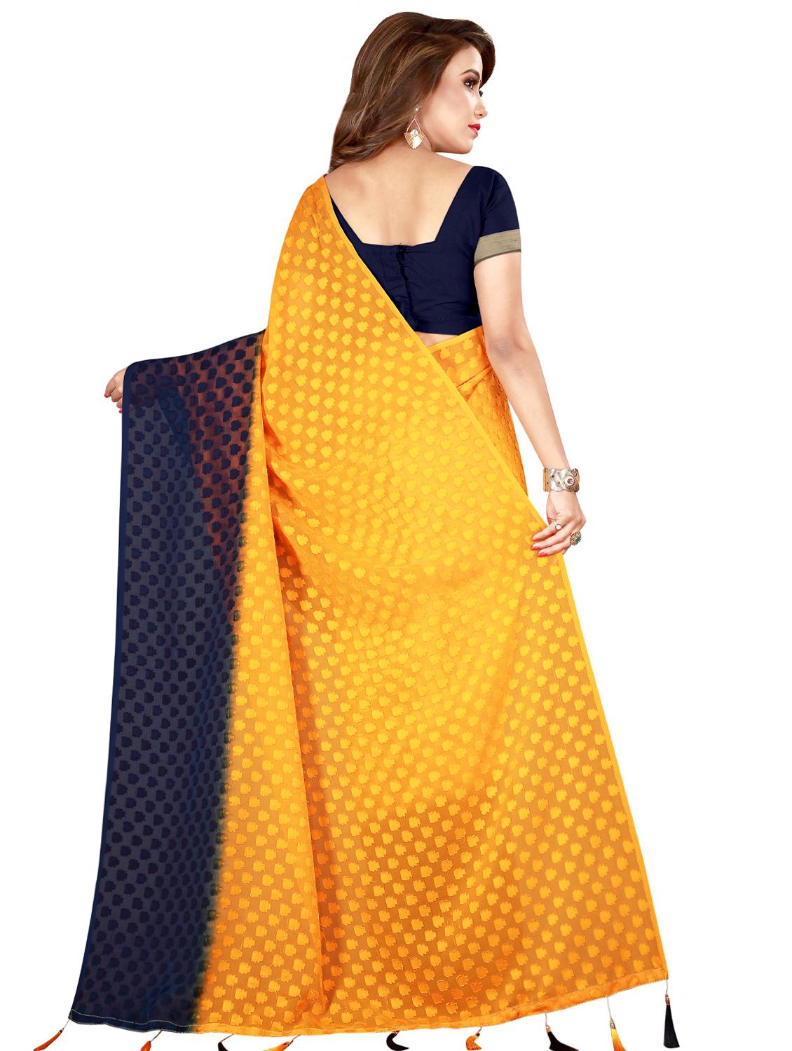 contrast jamdani saree with blouse - 16466079 -  Standard Image - 1