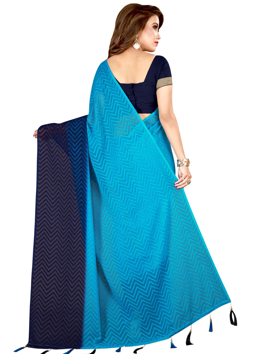 contrast jamdani saree with blouse - 16466080 -  Standard Image - 1