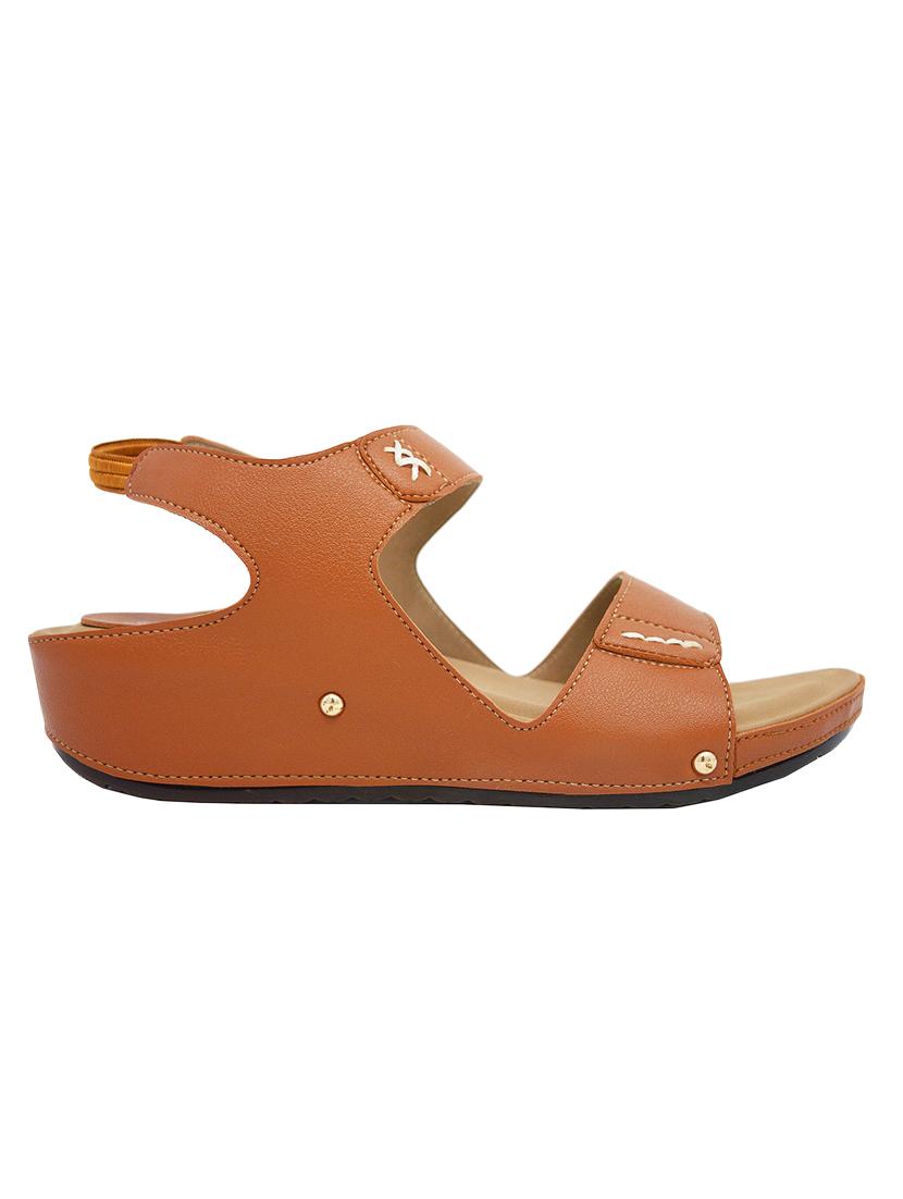 exotique brown  fashion low heel  sandal for women (el0063bg) - 16466377 -  Standard Image - 1