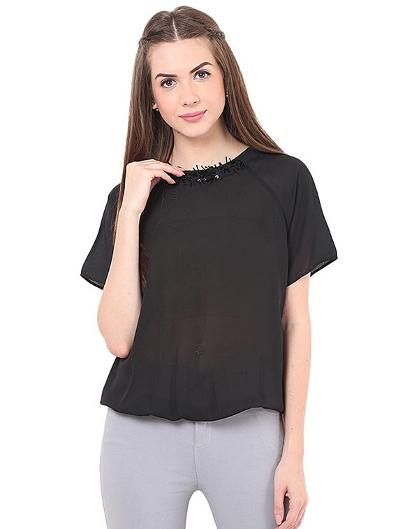 women's straight round neck top - 16468422 - Zoom Image - 0